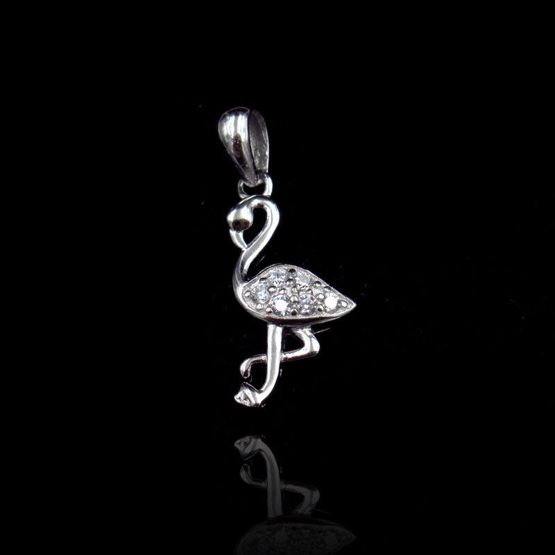 925 Silver Bird Pendant Wedding Gifts / Sterling Silver Red Crowned Crane