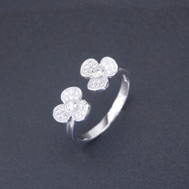 S925 H&A Elegant Engagement Ring Shining Zircon For Wedding Bridal