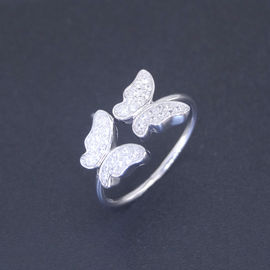S925 H&A Elegant Engagement Ring Shining Zircon For Wedding Bridal